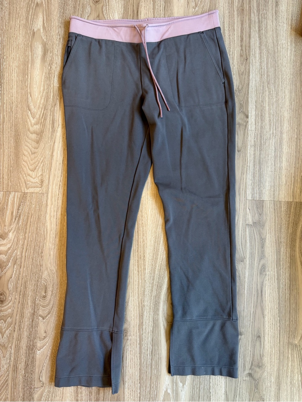 Athleta Hermosa Pant Size LT Large Tall Gray Pink Waistband